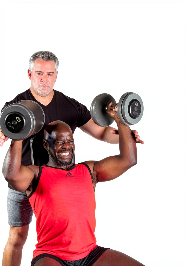 Human Kinetics Weight Training Book open on tablet next to workout equipment