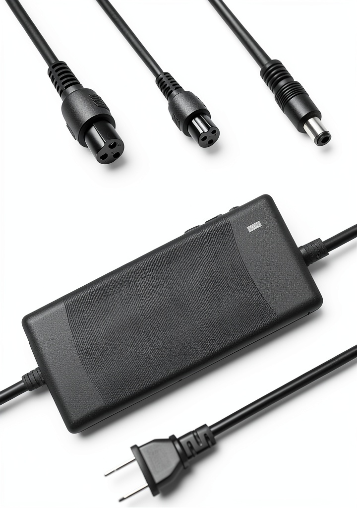 Installing Suptopone Scooter Battery Charger 29.4V 2A Smart LED on a wooden desk