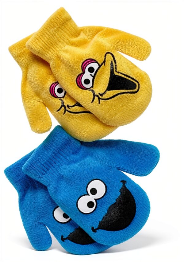 Sesame Street Boys Mittens Acrylic Knit Toddler Cold Weather-3