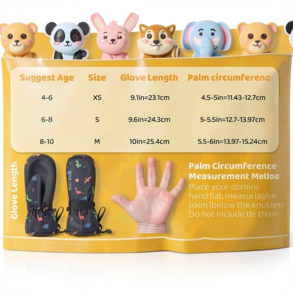 West Biking Kids Ski Gloves Waterproof Thermal Boys Snow-6