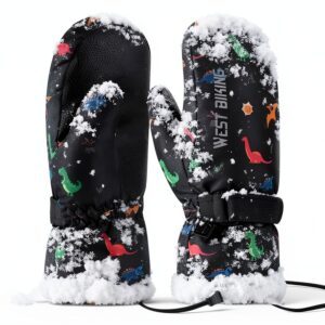 West Biking Kids Ski Gloves Waterproof Thermal Boys Snow-0