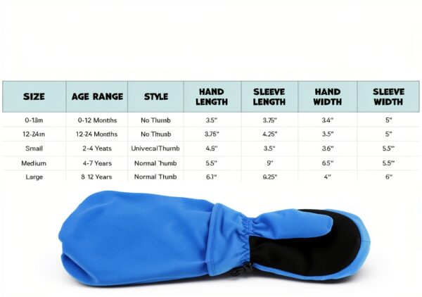 L-Bow Boys Mittens Thermal Polyester Cold Weather Protection-4