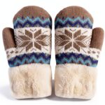 Kids Fleece Mittens Boys Winter Gloves Soft Warm Ages 3-7-0