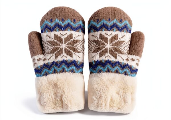 Kids Fleece Mittens Boys Winter Gloves Soft Warm Ages 3-7-0