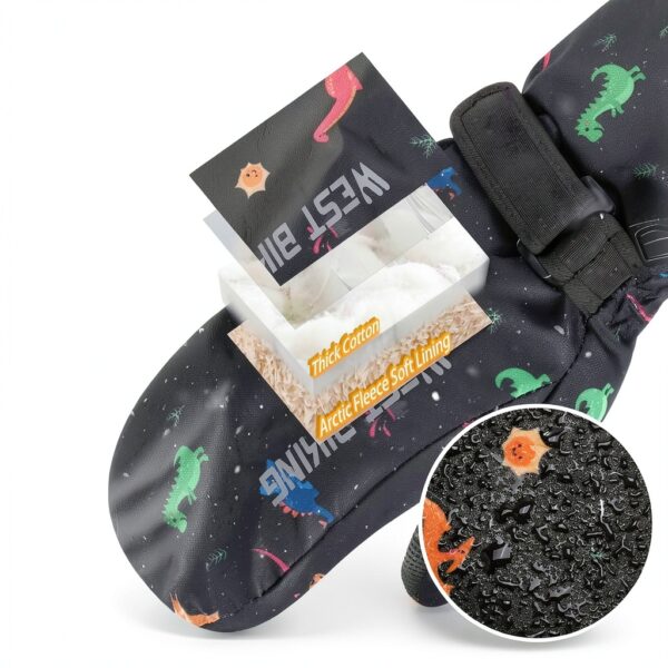 West Biking Kids Ski Gloves Waterproof Thermal Boys Snow-1