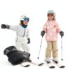 Kids Waterproof Ski Mittens Warm Windproof Anti-Loss Clip-1