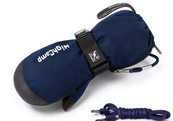 Kids Winter Mittens Side Zipper Adjustable Strap Boys Cold-1