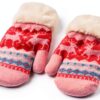 Boys Fleece Mittens Soft Warm Gloves Ages 3-7 Pink-3