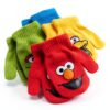 Sesame Street Boys Mittens Acrylic Knit Toddler Cold Weather-1