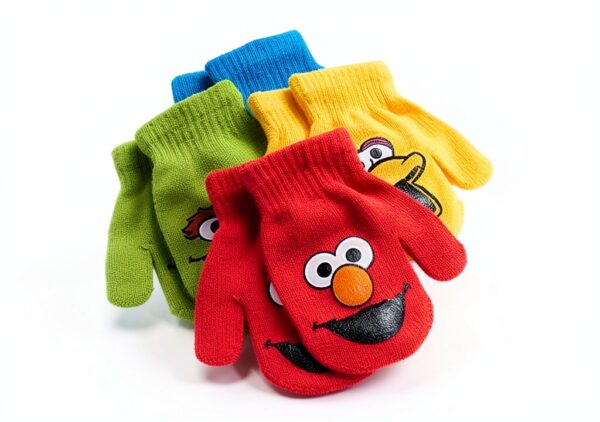 Sesame Street Boys Mittens Acrylic Knit Toddler Cold Weather-1