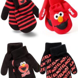 Sesame Street Boys Mittens Acrylic Knit Toddler Cold Weather-0