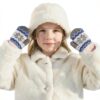 Kids Fleece Mittens Boys Winter Gloves Soft Warm Ages 3-7-5