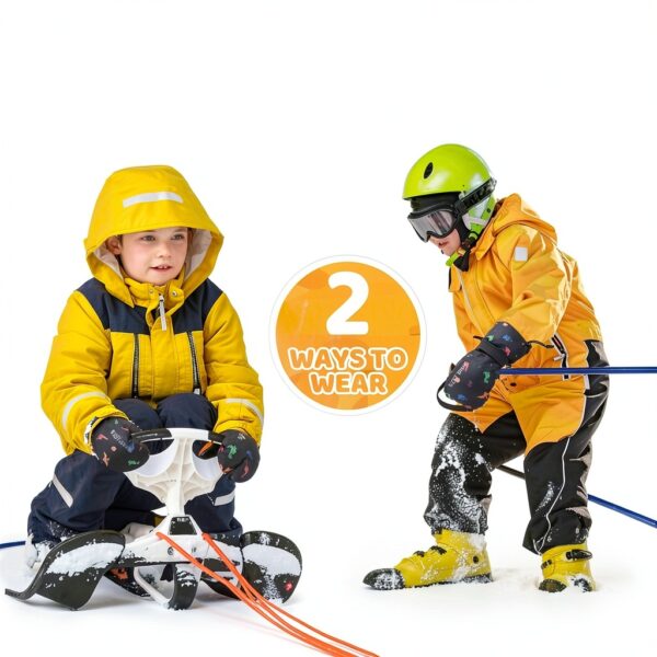 West Biking Kids Ski Gloves Waterproof Thermal Boys Snow-5