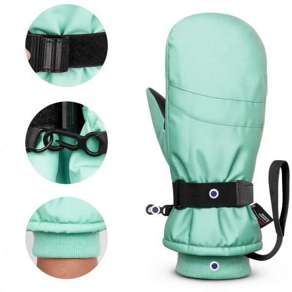 Odtmger Cold Weather Mittens Waterproof Warm Ski Gloves-3