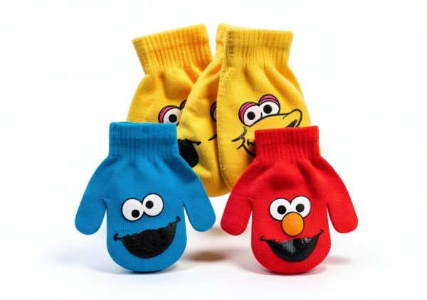Sesame Street Boys Mittens Acrylic Knit Toddler Cold Weather-0